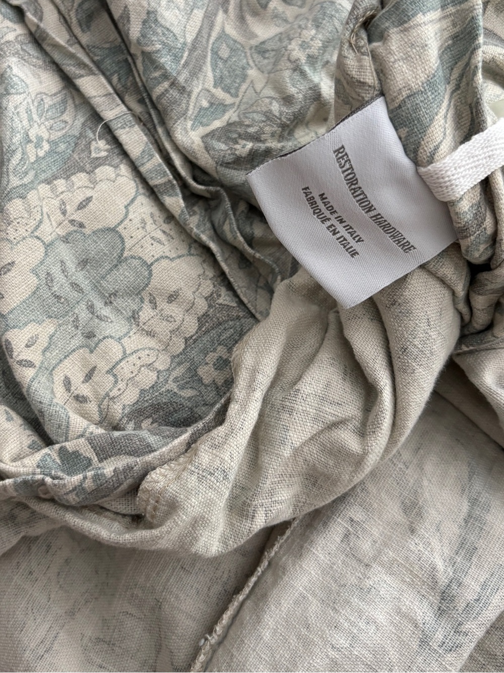 Restoration Hardware ITALIAN 19TH C. MEDALLION DUVET COVER Full Queen - Picture 3 of 4